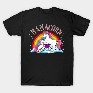 Cute Mamacorn Unicorn Mom Adorable Loving Mama T-Shirt